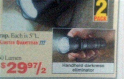 Handheld darkness eliminator