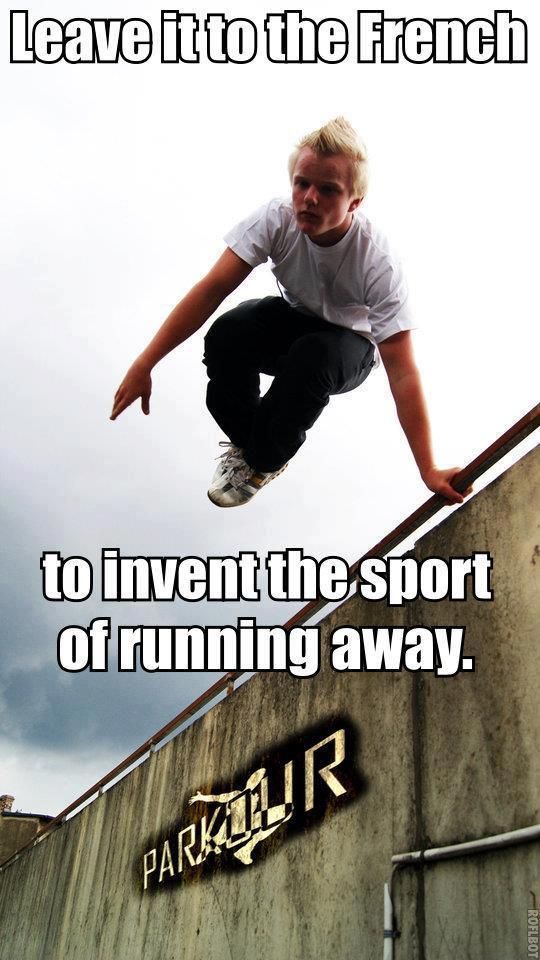 Leave it to the French to invent the sport of running away.