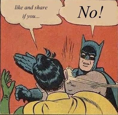 like and share if you...
 No!