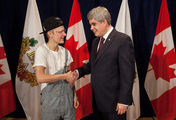 justin bieber and canadian president reversedt