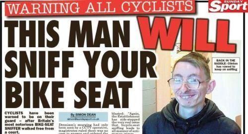 THIS MAN WILL SNIFF YOUR BIKE SEAT