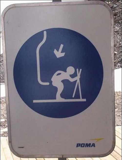 ski lift sign