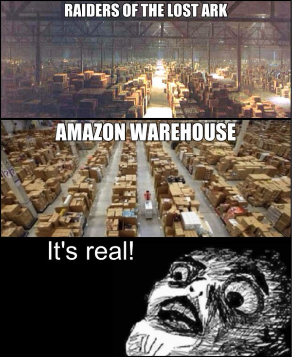 RAIDERS OF THE LOST ARK
 AMAZON WAREHOUSE
 It's real!
