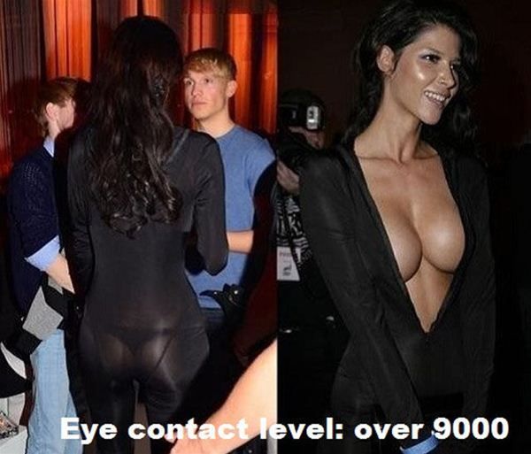 Eye contact level: over 9000