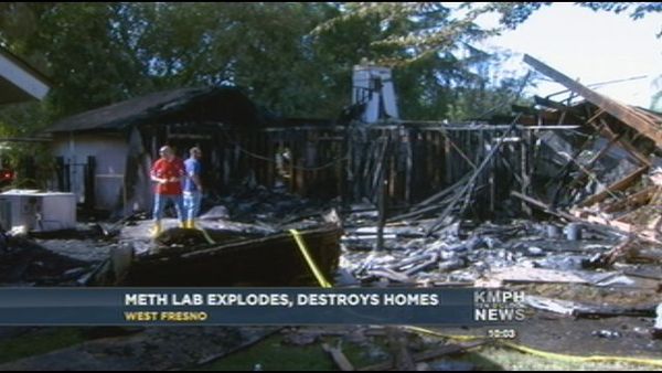 METH LAB EXPLODES, DESTROYS HOMES