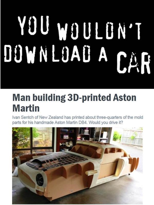 YOU WOULDN'T DOWNLOAD A CAR Man building 3D-printed Aston Martin