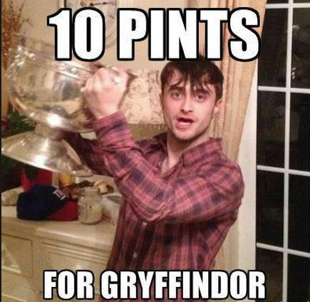 10 PINTS FOR GRYFFINDOR
