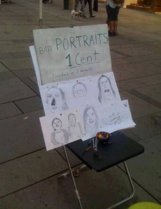BAD PORTRAITS 1 Cent Finished in 1 minute!