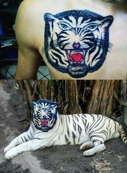 tiger tattoo fail