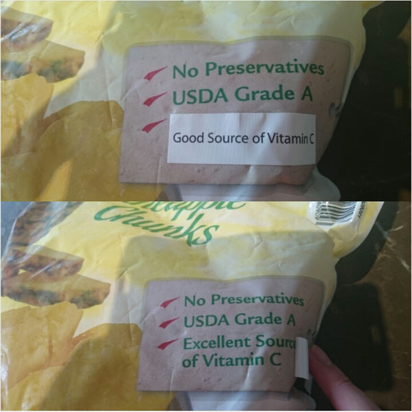 No Preservatives USDA Grade A Good Source of Vitaminc C