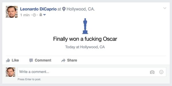 Leonardo DiCaprio at Hollywood, CA Finally won a f✡✞king Oscar