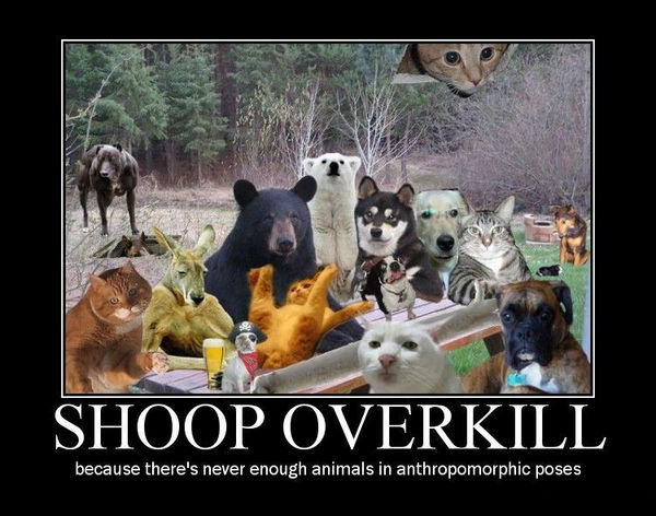 SHOOP OVERKILL because there's never enough animals in anthropomorphic poses