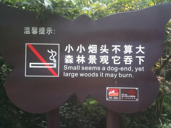 Small seems a dog end, yet large woods it may burn